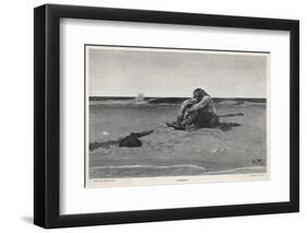 Pirate is Dumped by His Companions-Howard Pyle-Framed Photographic Print