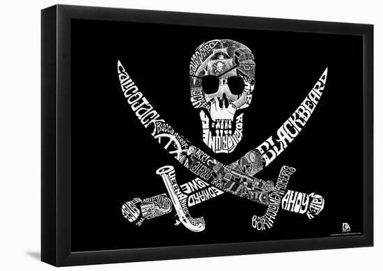 Pirate Pics and Text Poster-null-Framed Poster