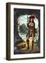 Pirate Pinup Girl-Lantern Press-Framed Art Print