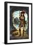 Pirate Pinup Girl-Lantern Press-Framed Art Print