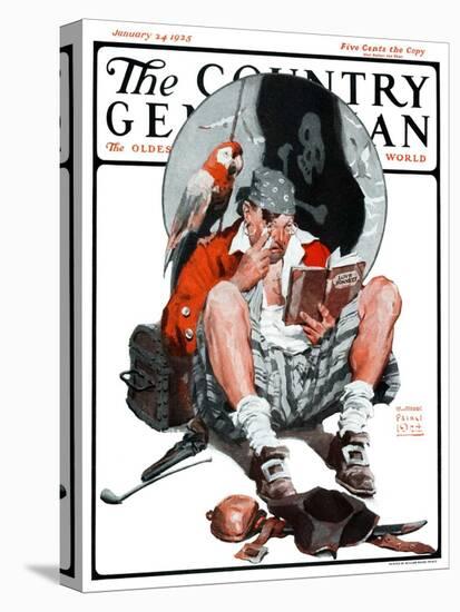 "Pirate's Love Story," Country Gentleman Cover, January 24, 1925-William Meade Prince-Stretched Canvas