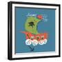 Pirate Ship/Hand Drawn Vector Illustration/Can Be Used for Kid's or Baby's Shirt Design/Textile Pri-Eteri Davinski-Framed Premium Giclee Print