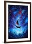 Pirate Ship in Cosmos-Valery Rybakow-Framed Art Print