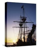 Pirate Ship in Hog Sty Bay, During Pirates' Week Celebrations, George Town, Cayman Islands-Ruth Tomlinson-Stretched Canvas