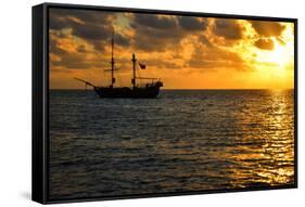 Pirate Ship Sunrise-jkraft5-Framed Stretched Canvas