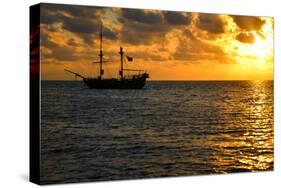 Pirate Ship Sunrise-jkraft5-Stretched Canvas