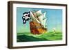 Pirate Ship-Anton K. Skillin-Framed Art Print