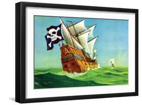 Pirate Ship-Anton K. Skillin-Framed Art Print