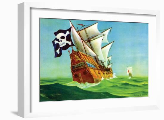 Pirate Ship-Anton K. Skillin-Framed Art Print