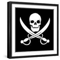 Pirate Skull-oculo-Framed Art Print