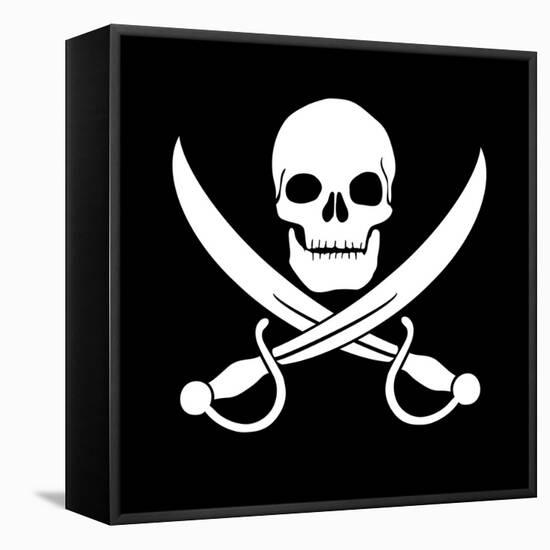 Pirate Skull-oculo-Framed Stretched Canvas