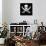 Pirate Skull-oculo-Framed Stretched Canvas displayed on a wall