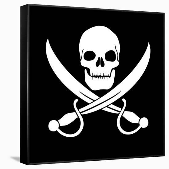 Pirate Skull-oculo-Framed Stretched Canvas