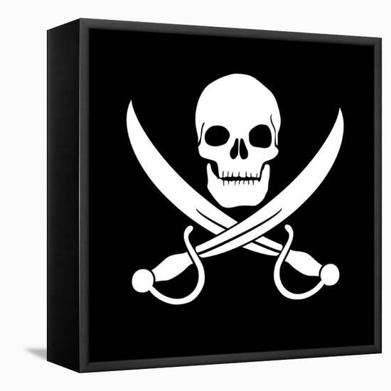 Pirate Skull-oculo-Framed Stretched Canvas
