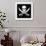 Pirate Skull-oculo-Framed Art Print displayed on a wall