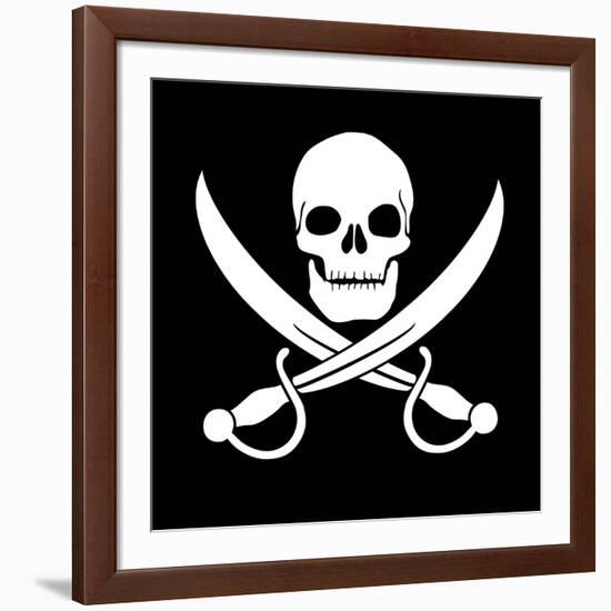 Pirate Skull-oculo-Framed Art Print