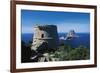 Pirate Tower and Es Vedra, Ibiza (Unesco World Heritage List, 1999), Balearic Islands, Spain-null-Framed Photographic Print