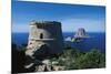 Pirate Tower and Es Vedra, Ibiza (Unesco World Heritage List, 1999), Balearic Islands, Spain-null-Mounted Photographic Print