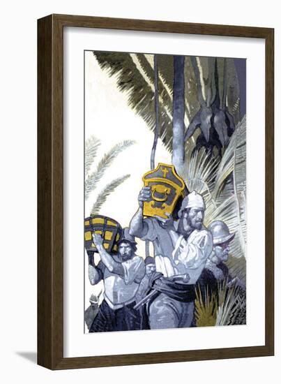 Pirate Treasure-Newell Convers Wyeth-Framed Art Print