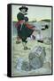 Pirate William Kidd Burying Treasure on Oak Island-Howard Pyle-Framed Stretched Canvas