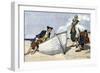 Pirates Around a Rowboat on An Island-null-Framed Giclee Print