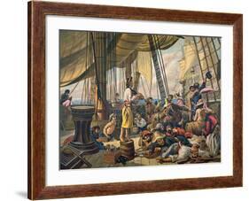 Pirates Attempting to Foil a Us Navy Ship by Posing as an Innocent Merchant Vessel-null-Framed Giclee Print