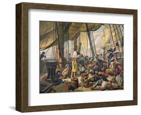 Pirates Attempting to Foil a Us Navy Ship by Posing as an Innocent Merchant Vessel-null-Framed Giclee Print