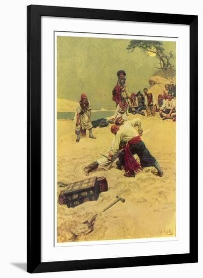 Pirates Disputing Who Shall be Captain-Howard Pyle-Framed Photographic Print