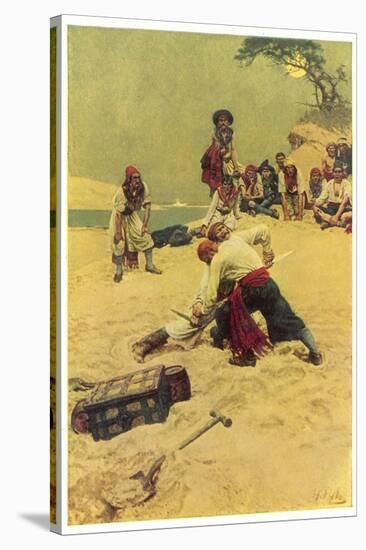 Pirates Disputing Who Shall be Captain-Howard Pyle-Stretched Canvas