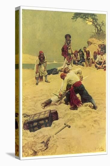 Pirates Disputing Who Shall be Captain-Howard Pyle-Stretched Canvas