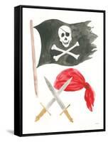 Pirates II on White-Jenaya Jackson-Framed Stretched Canvas