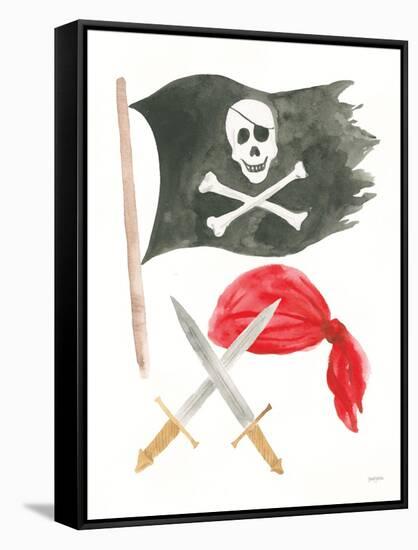 Pirates II on White-Jenaya Jackson-Framed Stretched Canvas