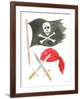 Pirates II on White-Jenaya Jackson-Framed Art Print