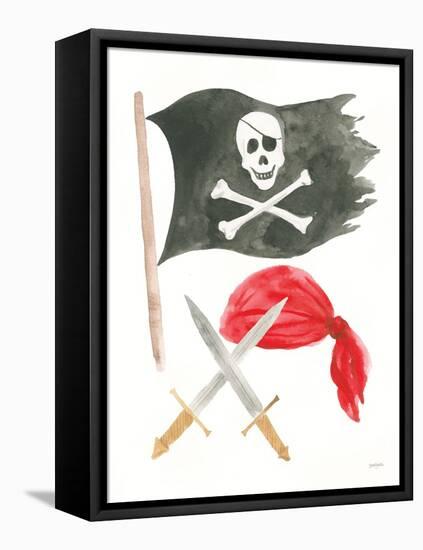 Pirates II on White-Jenaya Jackson-Framed Stretched Canvas