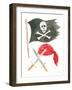 Pirates II on White-Jenaya Jackson-Framed Art Print