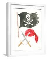 Pirates II on White-Jenaya Jackson-Framed Art Print