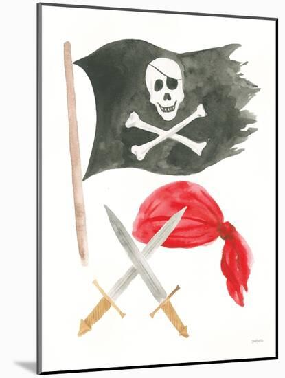 Pirates II on White-Jenaya Jackson-Mounted Art Print