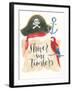 Pirates IV on White-Jenaya Jackson-Framed Art Print