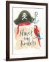 Pirates IV on White-Jenaya Jackson-Framed Art Print