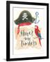 Pirates IV on White-Jenaya Jackson-Framed Art Print