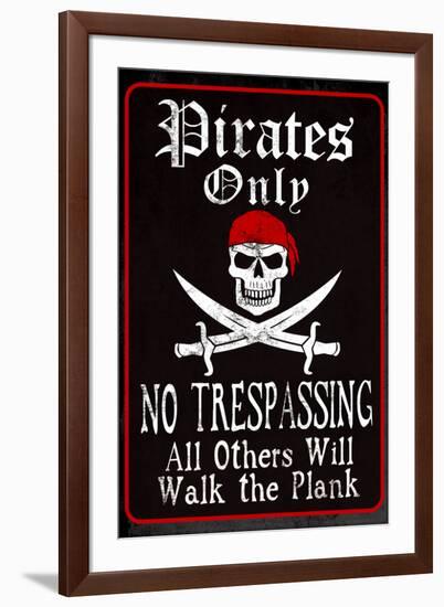 Pirates Only-null-Framed Art Print