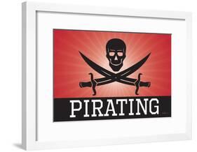 Pirating Red Pirate Poster Print-null-Framed Poster