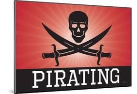 Pirating Red Pirate Poster Print-null-Mounted Poster