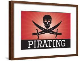 Pirating Red Pirate Poster Print-null-Framed Poster