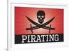 Pirating Red Pirate-null-Framed Art Print