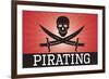 Pirating Red Pirate-null-Framed Art Print