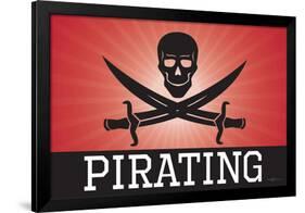 Pirating Red Pirate-null-Framed Art Print