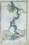 Ms W.658 Fol.304V Map of the Nile from the Kitab-I Bahriye-Piri Reis-Framed Giclee Print