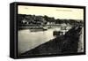 Pirna Elbe, Flusspartie Mit Dampfer, Anlegestelle-null-Framed Stretched Canvas