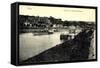 Pirna Elbe, Flusspartie Mit Dampfer, Anlegestelle-null-Framed Stretched Canvas